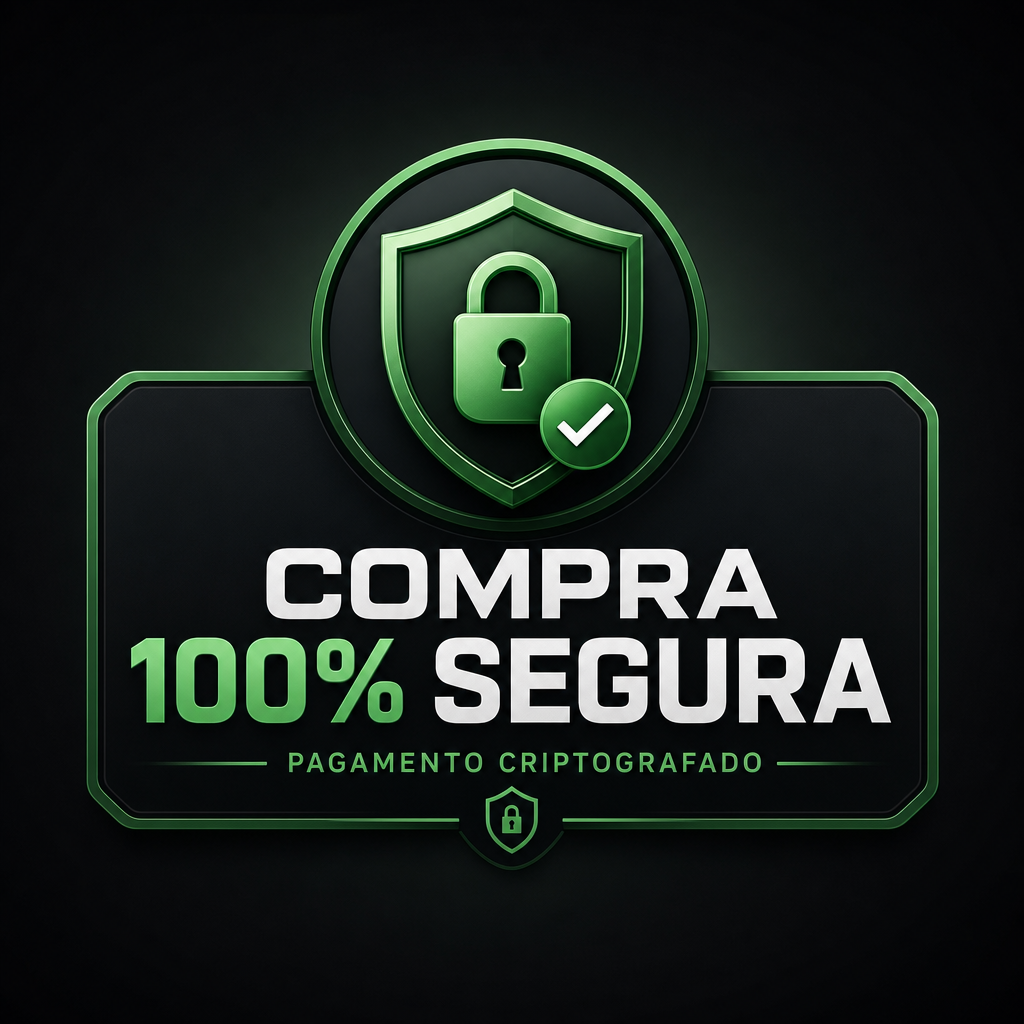 Selo Compra 100% Segura — Pagamento criptografado e protegido